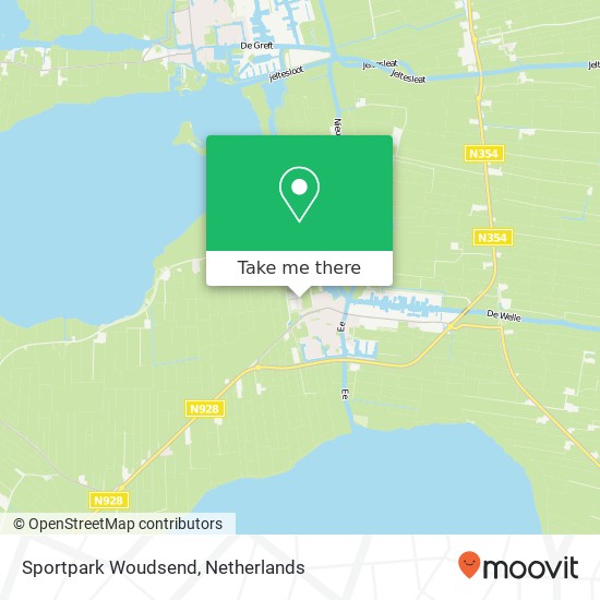 Sportpark Woudsend, Súdwest-Fryslân kaart