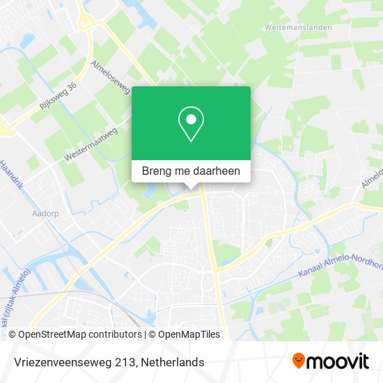 Vriezenveenseweg 213 kaart
