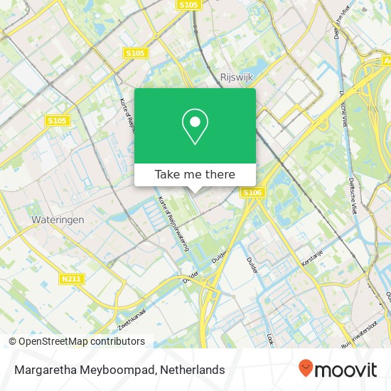 Margaretha Meyboompad, 2286 Rijswijk kaart