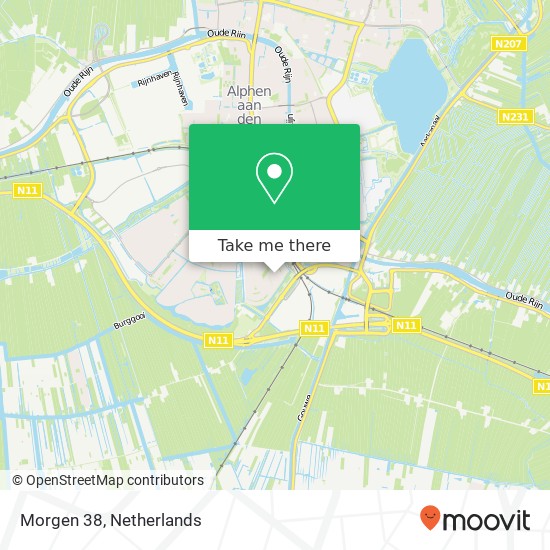 Morgen 38, 2408 RL Alphen aan den Rijn kaart