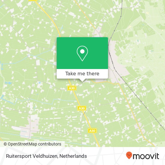 Ruitersport Veldhuizen, Klomperweg 92 kaart