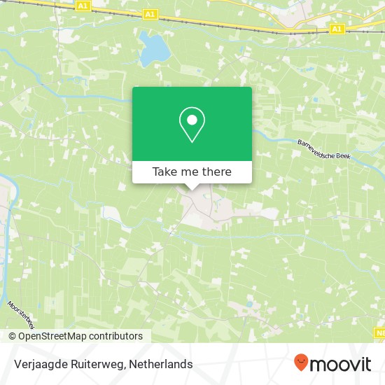 Verjaagde Ruiterweg, 3791 AR Achterveld kaart