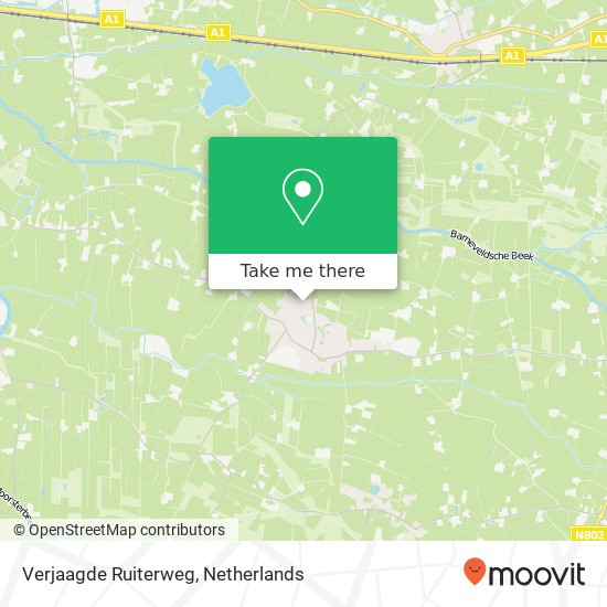 Verjaagde Ruiterweg, 3791 AK Achterveld kaart