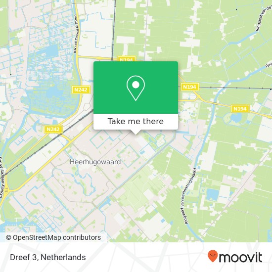 Dreef 3, 1701 GP Heerhugowaard kaart