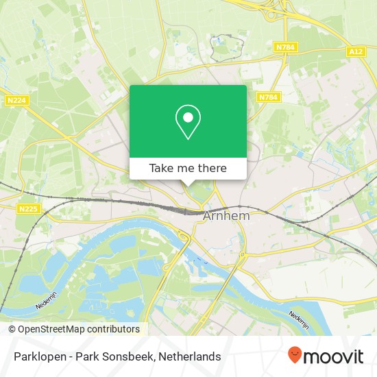 Parklopen - Park Sonsbeek, 6841 Arnhem kaart