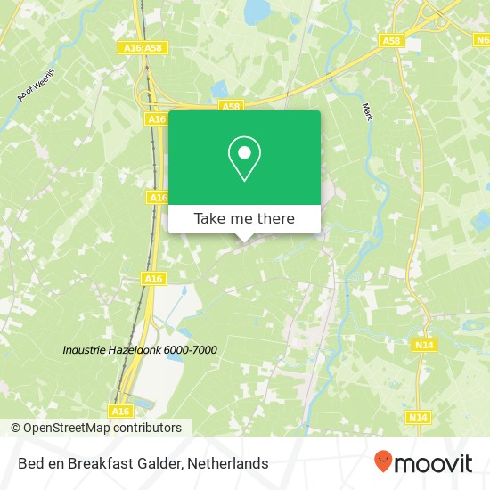 Bed en Breakfast Galder kaart