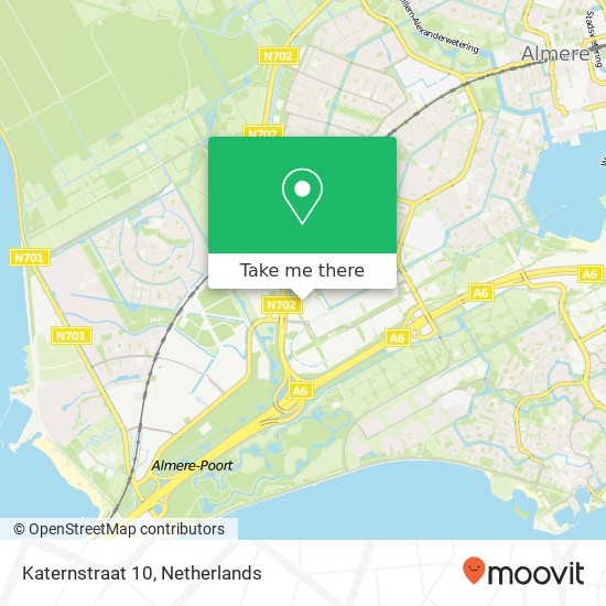 Katernstraat 10, 1321 NE Almere-Stad kaart