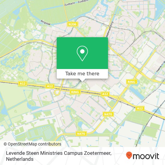 Levende Steen Ministries Campus Zoetermeer, Dokter J.W. Paltelaan kaart