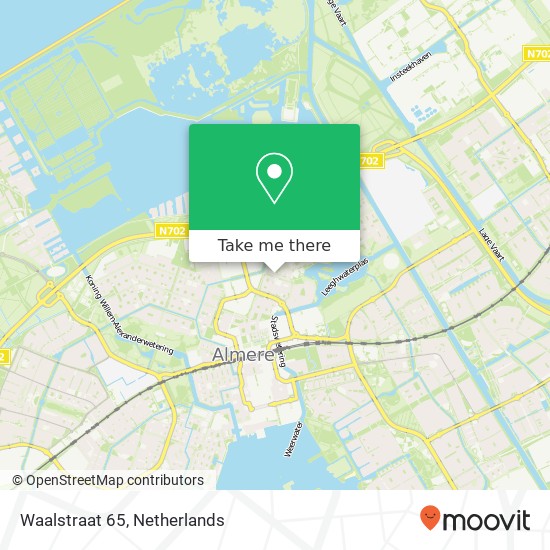 Waalstraat 65, 1316 ES Almere-Stad kaart
