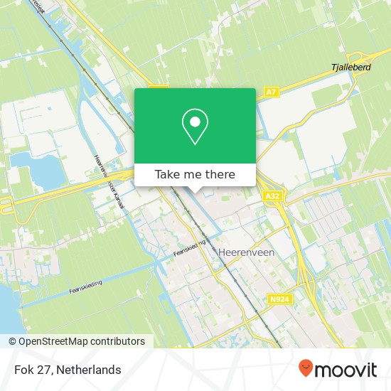 Fok 27, 8441 BM Heerenveen kaart