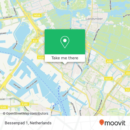 Bessenpad 1, Bessenpad 1, 1033 Amsterdam, Nederland kaart