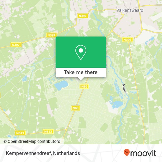 Kempervennendreef, 5563 Westerhoven kaart
