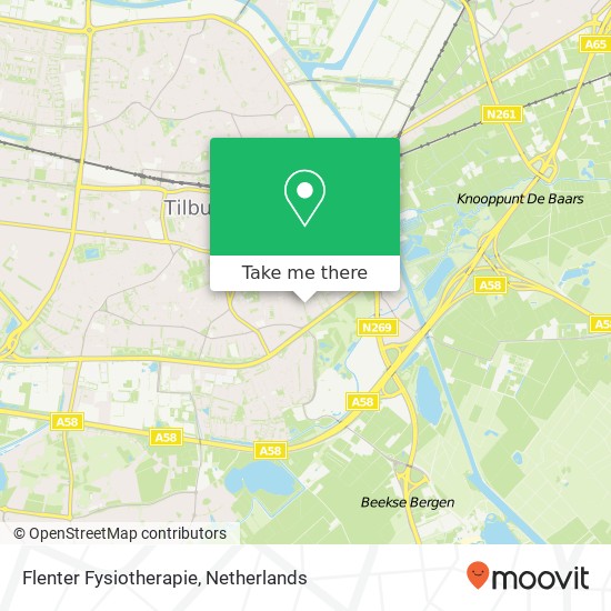 Flenter Fysiotherapie, Kruisvaardersstraat 32B kaart