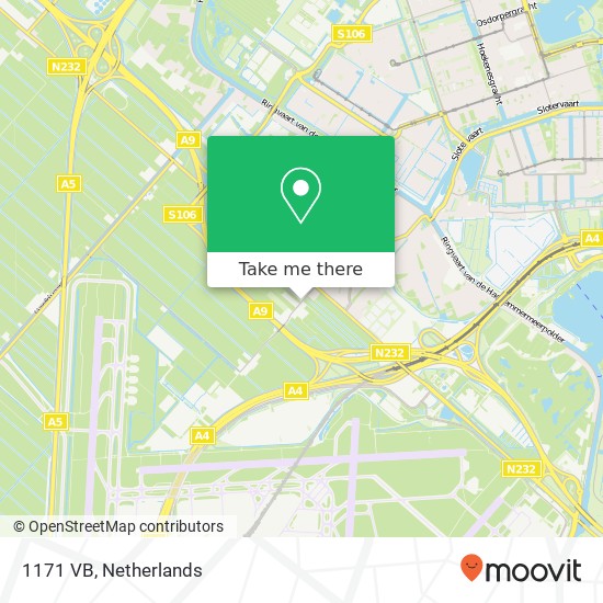 1171 VB, 1171 VB Badhoevedorp, Nederland kaart