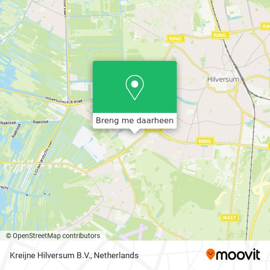Kreijne Hilversum B.V. kaart