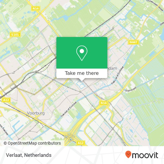 Verlaat, Verlaat, 2272 WS Voorburg, Nederland kaart