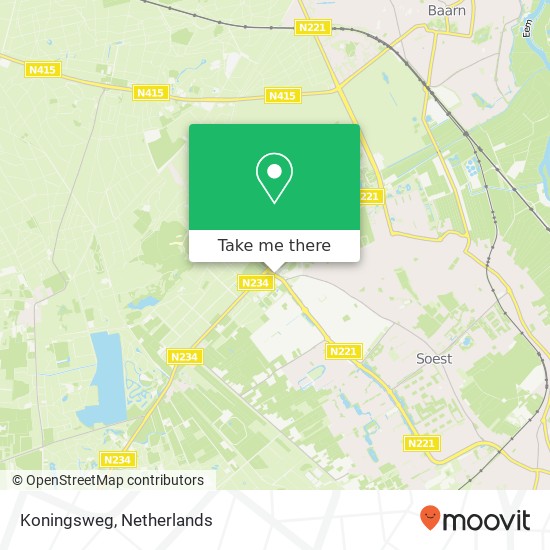Koningsweg, 3762 LB Soest kaart