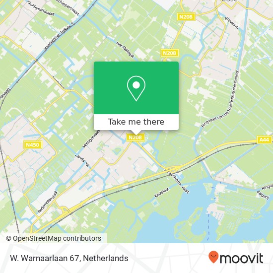W. Warnaarlaan 67, 2172 JA Sassenheim kaart