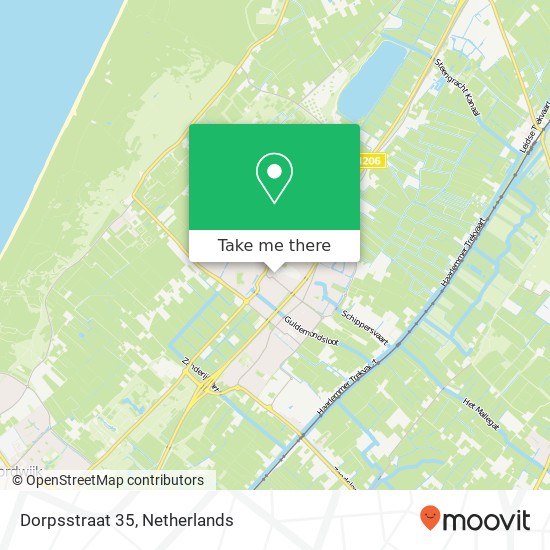 Dorpsstraat 35, 2211 GA Noordwijkerhout kaart