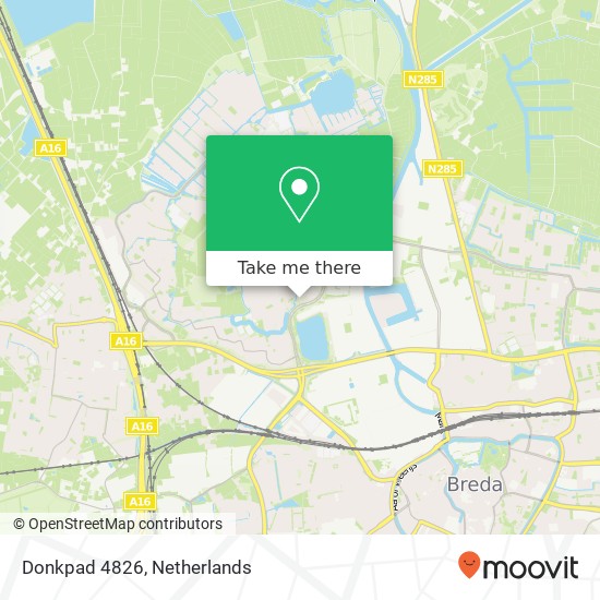 Donkpad 4826, Donkpad 4826, 4824 Breda, Nederland kaart