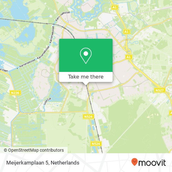 Meijerkamplaan 5, 1406 SW Bussum kaart