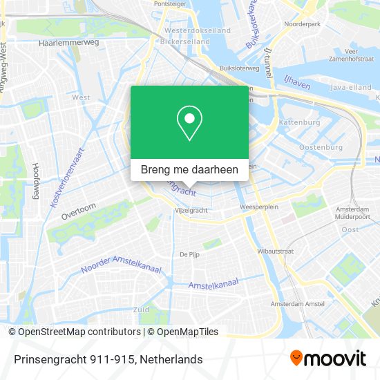 Prinsengracht 911-915 kaart