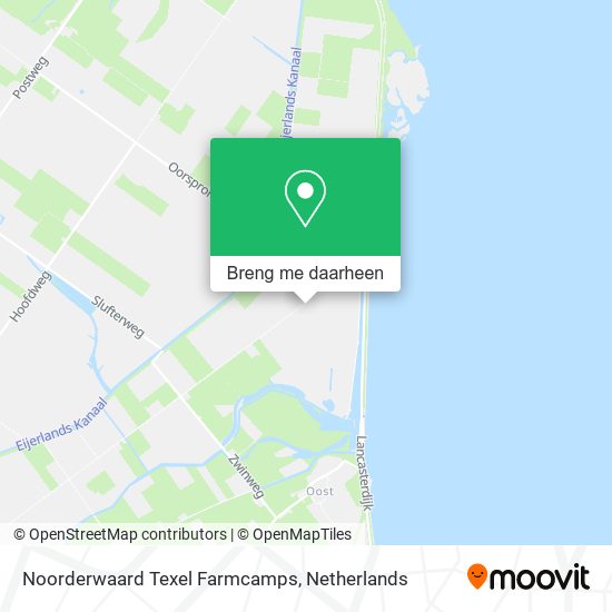 Noorderwaard Texel Farmcamps kaart