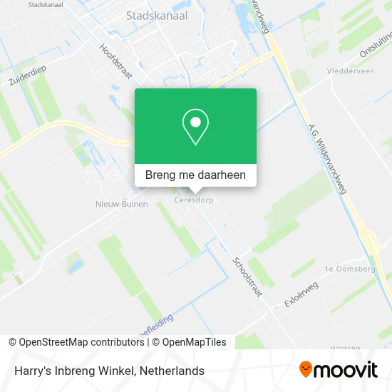 Harry's Inbreng Winkel kaart