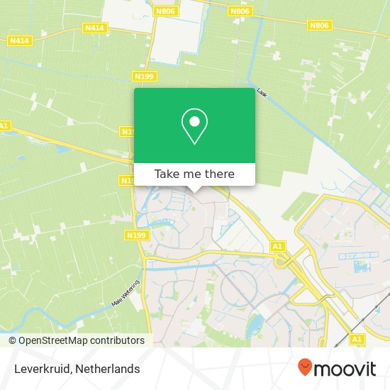 Leverkruid, Leverkruid, 3824 PC Amersfoort, Nederland kaart