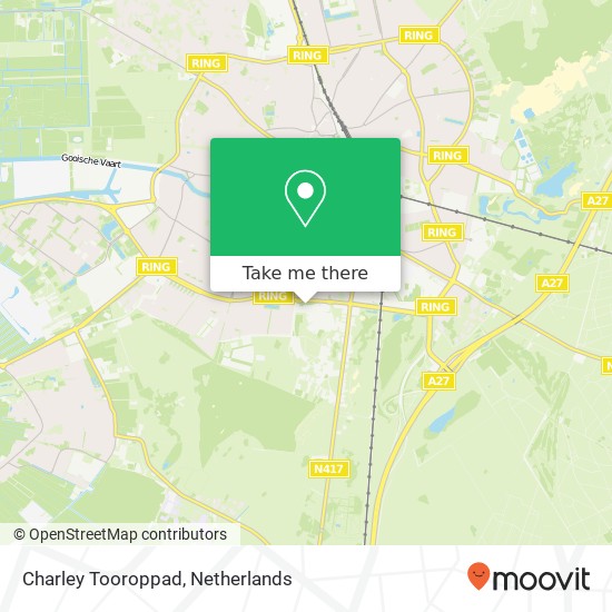 Charley Tooroppad, 1213 Hilversum kaart