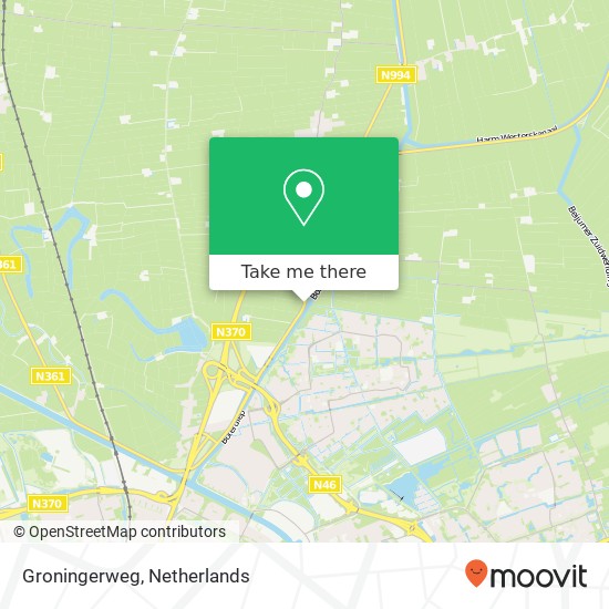 Groningerweg, 9738 Groningen kaart