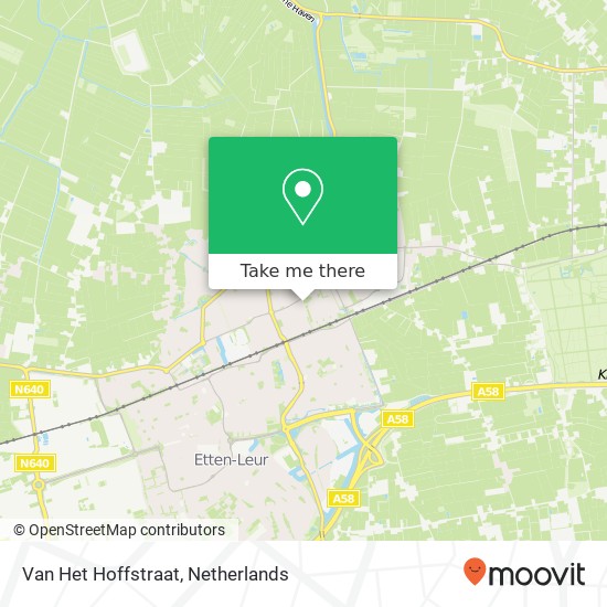Van Het Hoffstraat, Van Het Hoffstraat, 4871 Etten-Leur, Nederland kaart