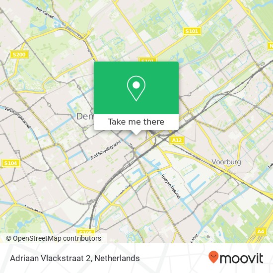 Adriaan Vlackstraat 2, 2515 XT Den Haag kaart