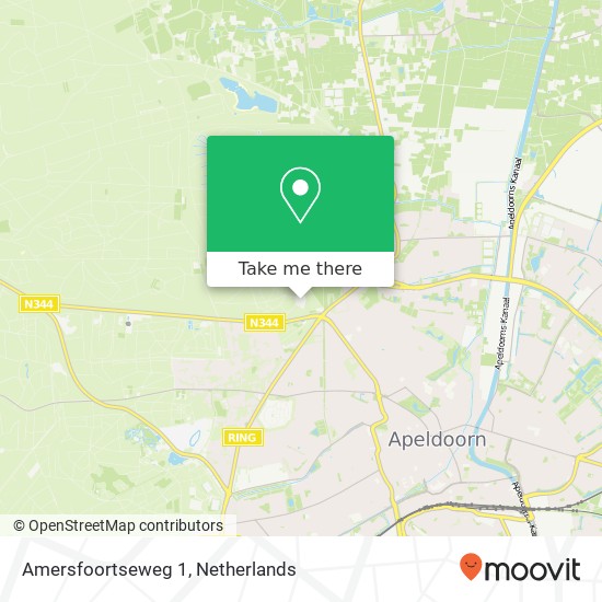 Amersfoortseweg 1, Amersfoortseweg 1, 7315 JA Apeldoorn, Nederland kaart