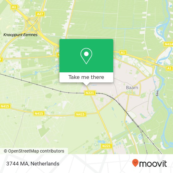 3744 MA, 3744 MA Baarn, Nederland kaart