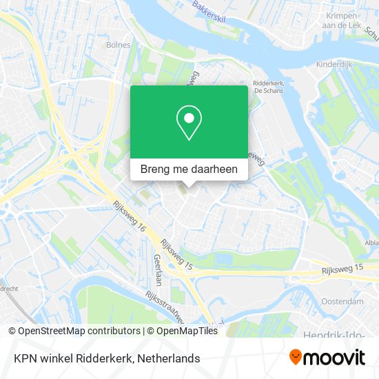 KPN winkel Ridderkerk kaart