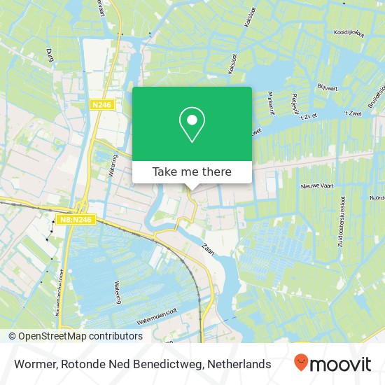 Wormer, Rotonde Ned Benedictweg kaart