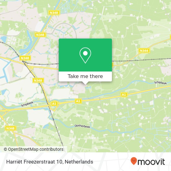 Harriët Freezerstraat 10, 7421 HD Deventer kaart