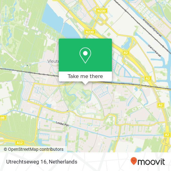 Utrechtseweg 16, 3544 NA Utrecht kaart