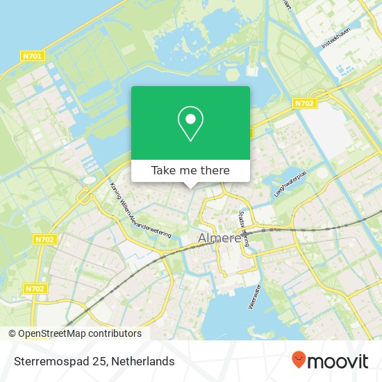 Sterremospad 25, 1314 MV Almere-Stad kaart