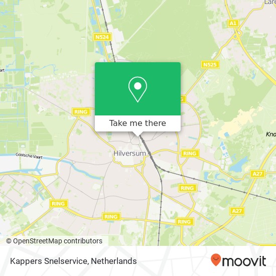 Kappers Snelservice, Koninginneweg 68 kaart