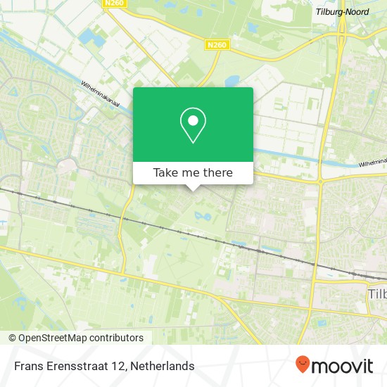 Frans Erensstraat 12, 5044 PM Tilburg kaart