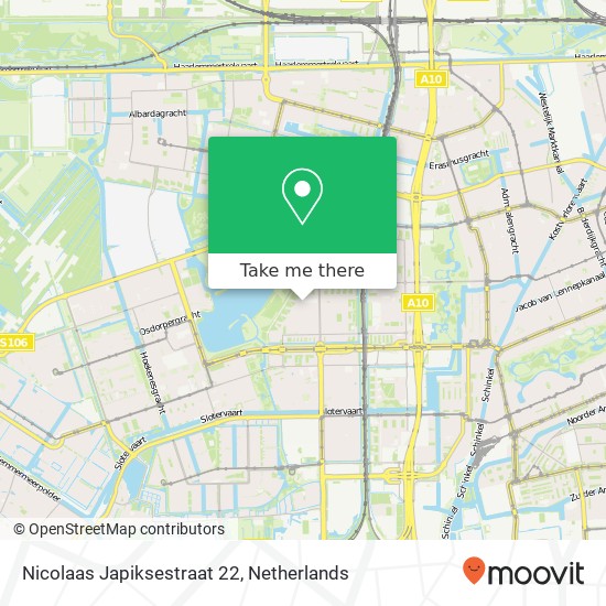 Nicolaas Japiksestraat 22, 1065 KG Amsterdam kaart