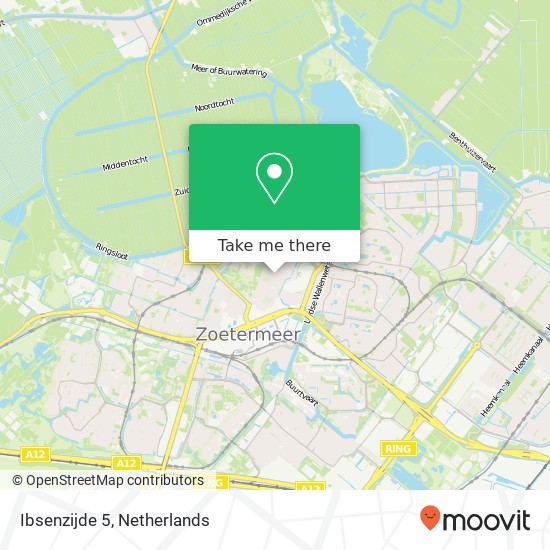 Ibsenzijde 5, 2725 NX Zoetermeer kaart