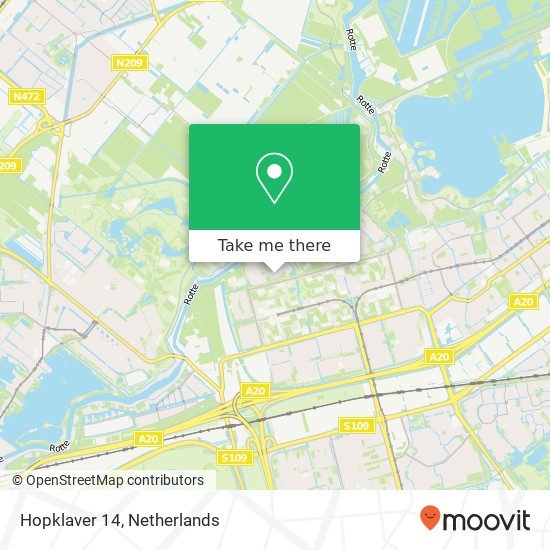 Hopklaver 14, 3069 DB Rotterdam kaart