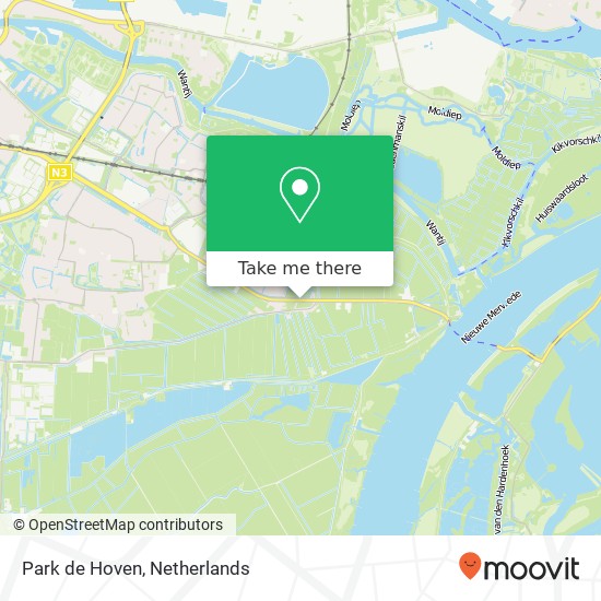 Park de Hoven, Provincialeweg kaart