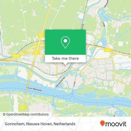 Gorinchem, Nieuwe Hoven kaart