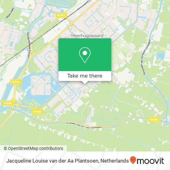 Jacqueline Louise van der Aa Plantsoen, 1705 GX Heerhugowaard kaart