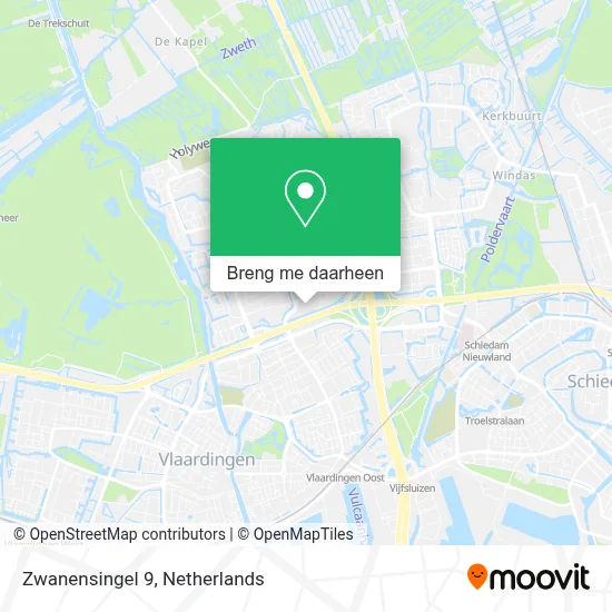 Zwanensingel 9 kaart