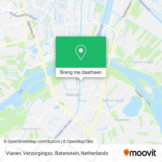 Vianen, Verzorgingsc. Batenstein kaart
